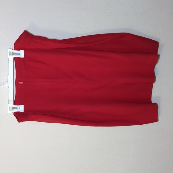 Vintage Ann Tobias Red Skirt Suit Embroidered Jacket Short Sleeve Women's 10 - Picture 4 of 4